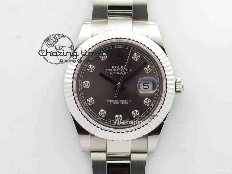 MiroTime 0505 Packable DateJust II 41mm SS BP Maker Best Edition Gray Dial Diam On SS Bracelet SA 3729